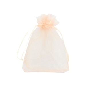 Organza sieraden zakje 9x12cm Apricot peach