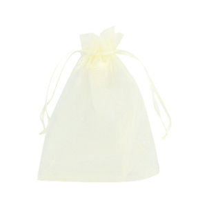 Organza sieraden zakje 10x13cm Light yellow