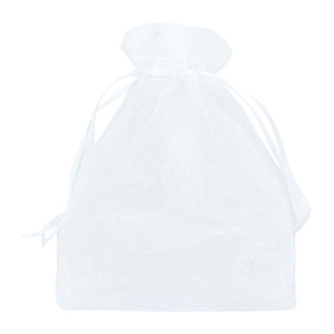 Organza sieraden zakje 13x18cm Wit