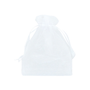 Organza sieraden zakje 9x12cm Wit