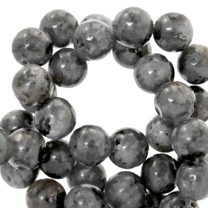 Natuursteen kralen labradoriet 6mm Anthracite black