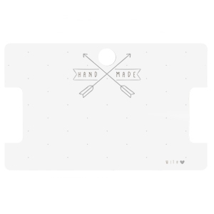 Kaartjes voor sieraden "hand mande" Off white