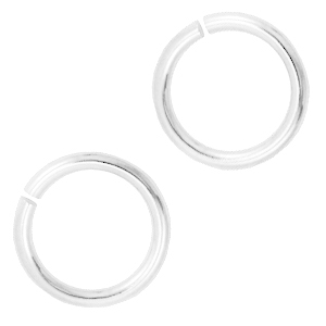 DQ metaal onderdelen buigringen 6mm Zilver 