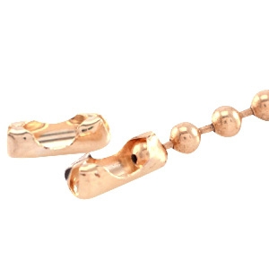 Metaal onderdelen DQ slotje ball chain voor 1.2mm ketting Ros&eacute; Gold