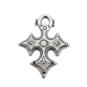 Metaal bedels TQ kruis Keltisch Antiek zilver