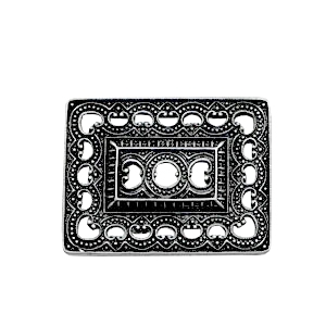 Metaal bedels TQ Boho style rechthoek Antiek zilver