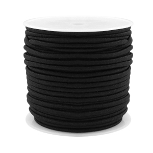 Gekleurd elastiek 2.5mm Black