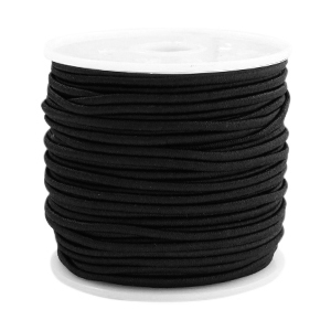 Gekleurd elastiek 1.5mm Black