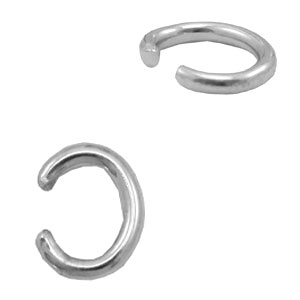 Metaal onderdelen TQ buigring ovaal Antiek zilver