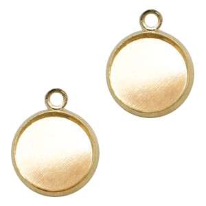 Metalen settings bedel voor cabochon 12mm Goud