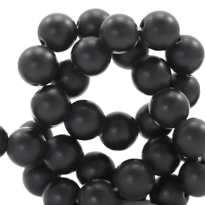 Natuursteen kralen 8mm Matt black