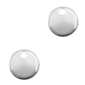 Bedels van Stainless steel Roestvrijstaal (RVS) 8mm Zilver
