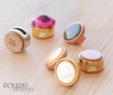 Setting / slider Cuoio voor 8 mm leer en 12 mm cabochon