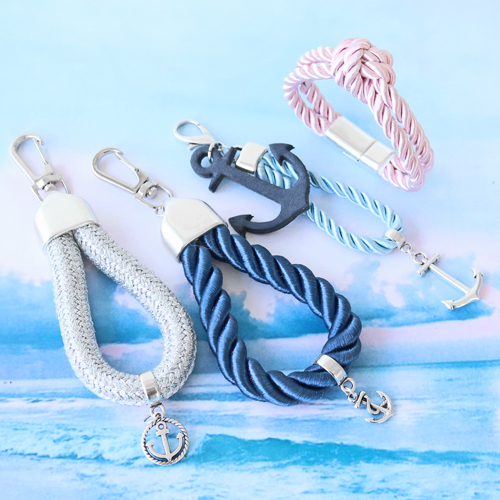 Maritieme sleutelhangers en armbanden van maritiem en weave cord!