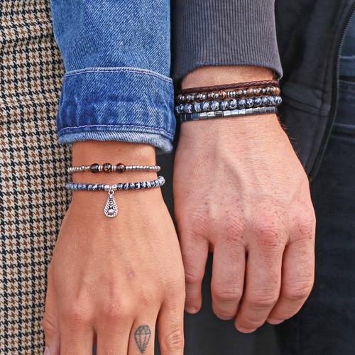 Laat je inspireren: heren armbanden met hematite kralen en glaskralen