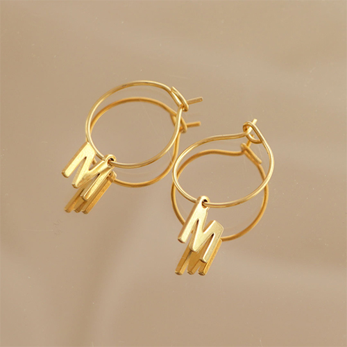 Get creative met stainless steel bedels initial