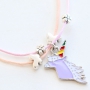 Kindersieraden in unicorn stijl met kleurrijke metalen bedels