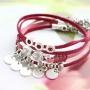 Trendy sieraden van trendy koord plat suede style en DQ metaal 