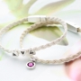 Trendy sieraden van trendy koord plat suede style en DQ metaal 
