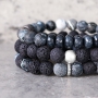 Mannensieraden met stoere kralen en natuurlijke materialen