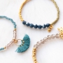 Armbandjes van nieuwe facet kralen + trendy sieradenkaartjes