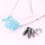 DIY oorbellen en kettingen met natuursteen en aura quartz crystal