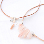 DIY oorbellen en kettingen met natuursteen en aura quartz crystal