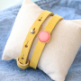 Cuoio armbanden met Polaris Elements kralen en cabochons