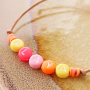 Nieuwe letterkralen en fimo bedels in leuke armbandjes en kettinkjes!