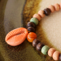 Combineer de nieuwe collectie houten kralen met natuurlijke schelp kralen