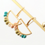 Armbanden en oorbellen met kokos kralen in een bohemian style: 