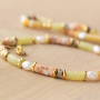 Kettingen en armbanden voor de zomer met natuursteen discs kralen: