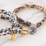 Maak zelf de leukste armbanden en haarelastieken met stitched elastisch lint leopard: