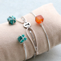 Deze oorbellen en armbanden maak je met de nieuwe natuursteen cube kralen: