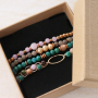 Met jade natuursteen kralen kun je deze leuke sieraden maken