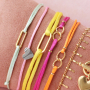 Inspiratie voor het maken van trendy armbandjes met rvs tussenstukken en satijn draad 