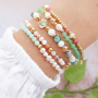 Stijlvolle armbanden maken met natuursteen Jade kralen, DQ metalen kralen en facetkralen 