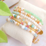 Stijlvolle armbanden maken met natuursteen Jade kralen, DQ metalen kralen en facetkralen 