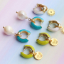 Laat je inspireren door deze mooie kleurrijke kant-en-klare oorbellen met enamel voor het cre&euml;ren van je persoonlijke collectie.