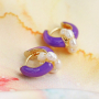 Laat je inspireren door deze mooie kleurrijke kant-en-klare oorbellen met enamel voor het cre&euml;ren van je persoonlijke collectie.