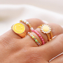 Combineer deze ringen met enamel met zelfgemaakte ringen