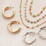 Brass metalen jasseron met crystal glas en enamel elementen voor prachtige sieraden sets