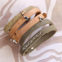 Maak een trendy armbanden collectie met Cuoio schuivers en cabochons