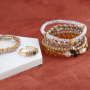 Ontwerp trendy sieraden sets met verschillende kleuren top facet kralen disc