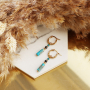 Trendy oorbellen met rvs creolen als basis