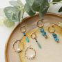 Trendy oorbellen met rvs creolen als basis