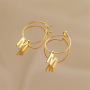 Get creative met stainless steel bedels initial