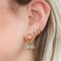 Get creative met ronde oorbellen met pin