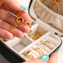 Handige compacte sieraden reisetui en reisdoosje