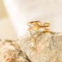 Elegante stainless steel ringen met natuursteen